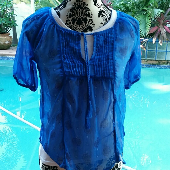 Sheer Peasant Blouse