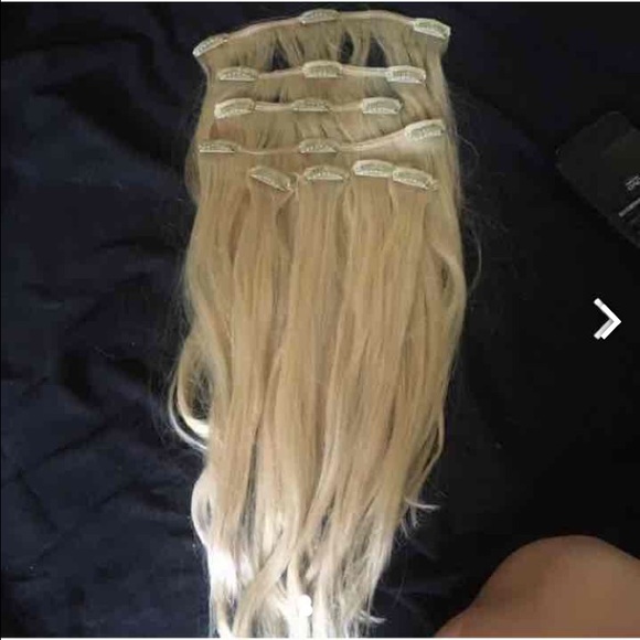 Platinum blonde 100% remy human hair 14in