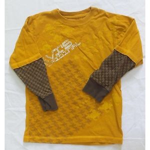 Levis Boys Dark Yellow Long Sleeved Cotton Shirt
