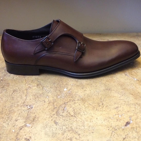 To BootNew York Brown Leather Monkstrap Men Shoes