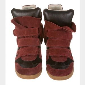 Isabel Marant burgundy/ black Bekket Sneaker sz 39