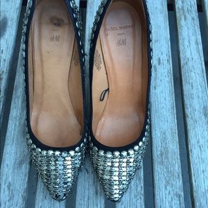 Isabel Marant X HM metal/suede pumps