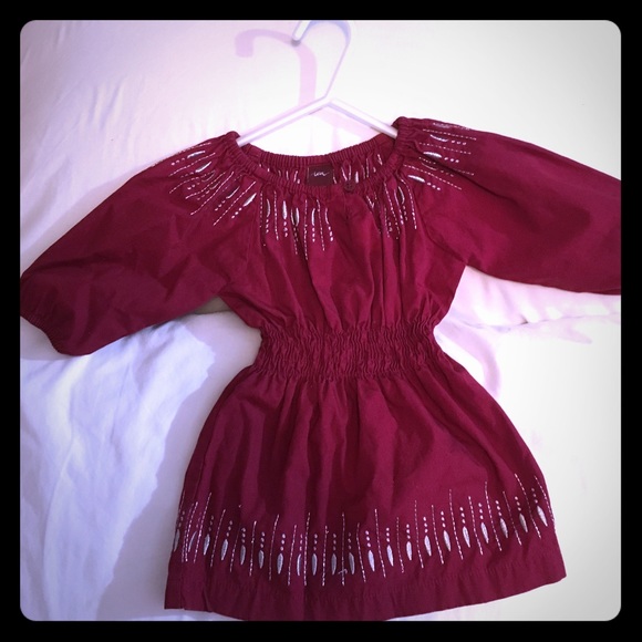 Tea collection red and silver dress