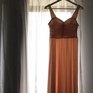 Royal pink blush long maxi dress S