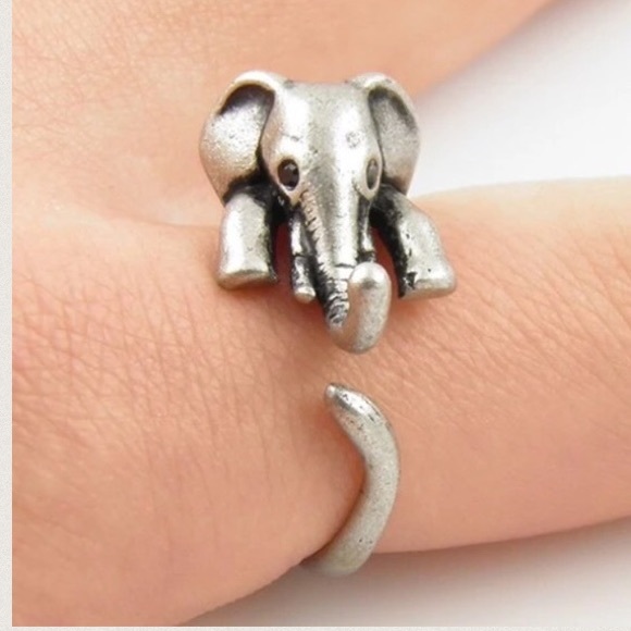 Jewelry - 🚫Cute Elephant Animal Wrap Ring Silver🚫