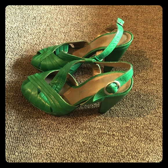 Green Jeffery Campbell heels.