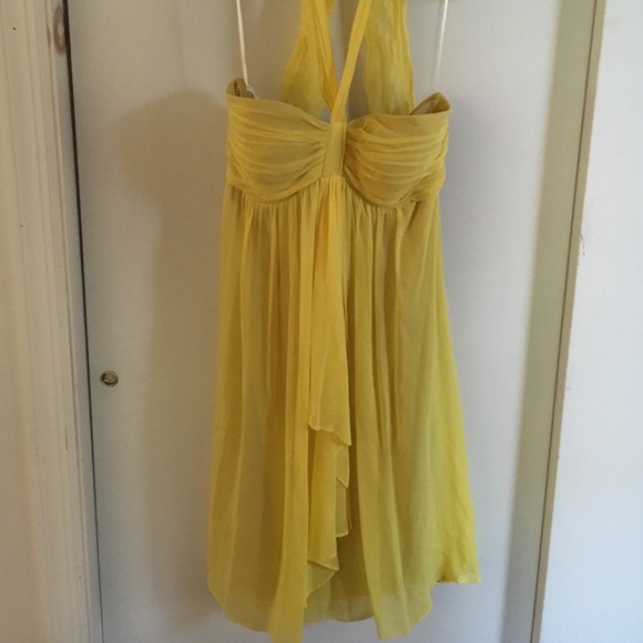 Yellow halter strap chiffon dress by Sangria