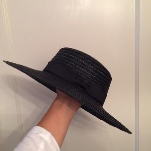 Nasty Gal Stay Afloat Straw Boater Hat