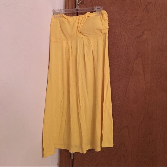 Strapless Yellow Sundress