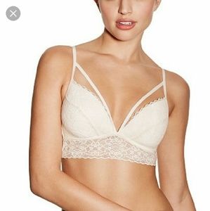 VS PINK white lace strappy bralette