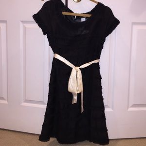 J Crew black ruffle dress size 2