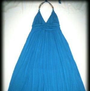 Teal/blue Bebe hi low maxi summer dress