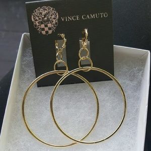 SOLD vince camuto gold hoop earrings