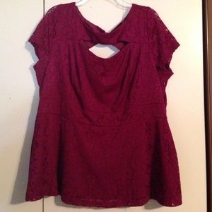 Last chance-lined lace top from Lane Bryant