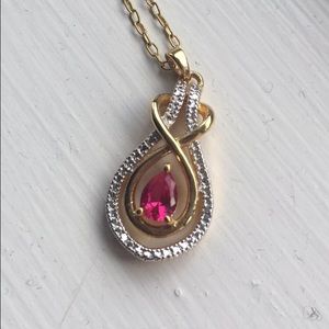 Ruby red necklace