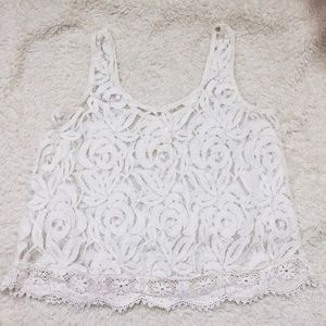 White Lace Tank Top