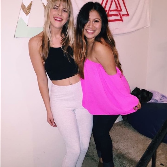 Hot pink off the shoulder top