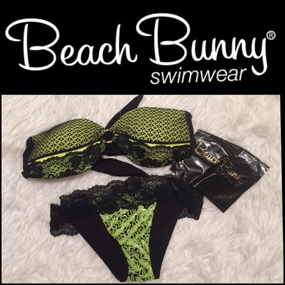 NWT Beach Bunny It's Electric Lace Sequin Bikini