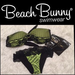 NWT Beach Bunny It's Electric Lace Sequin Bikini