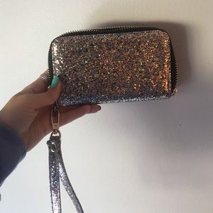 Glittery wristlet