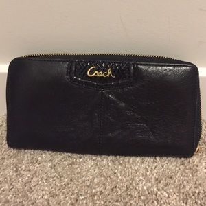 Black Coach Leather Wallet