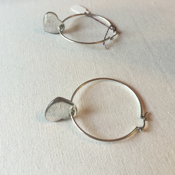 Hoop earrings with Crystal pendant