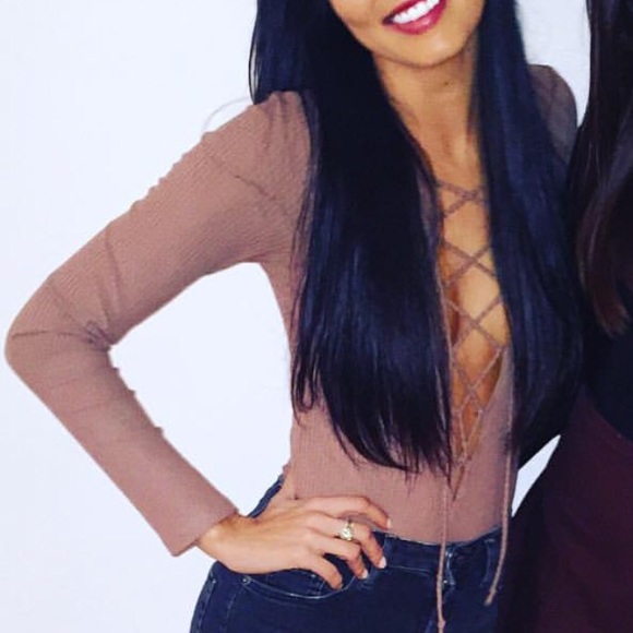 Necessary Clothing Tops - Lace-Up Body Suit