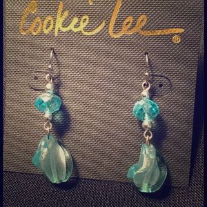 Beautiful blue dangling earrings