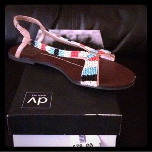 Nyle, Natural Leather Beaded Sandal Dolce Vita