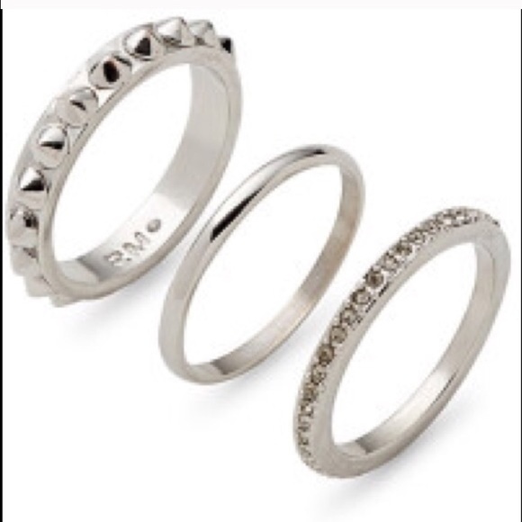 Rebecca Minkoff Pyramid Stud Ring Size 8