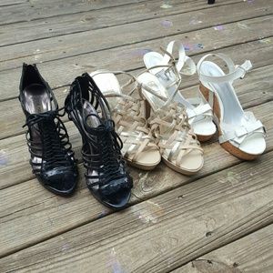 15 for3pairsBCBG, Guess, steve madden sandals. 8.5