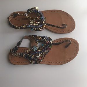 Flowers and buterflies shoes.