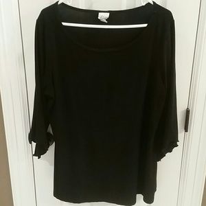 Venezia Black Stretchy Blouse