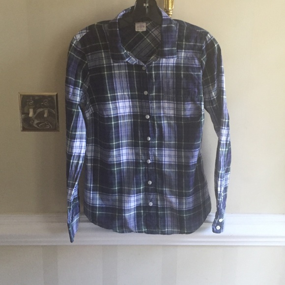 J Crew plaid button down