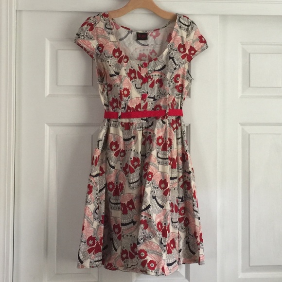 Sugar skull punk rockabilly dress