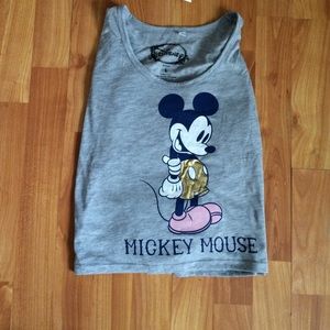 Long-sleeve Mickey Mouse crop top