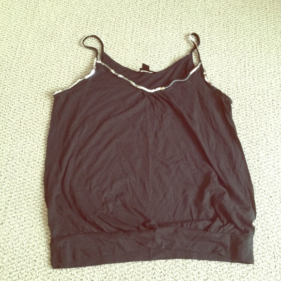 Express Sequin Neckline tank