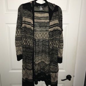 Black/Cream Duster/Sweater