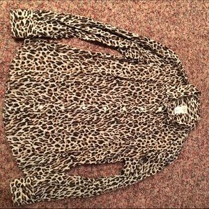 J Crew leopard print blouse