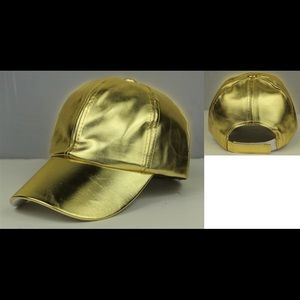 Metallic Leather Strap Back