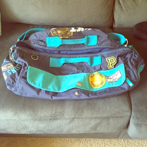 Pink brand duffle bag