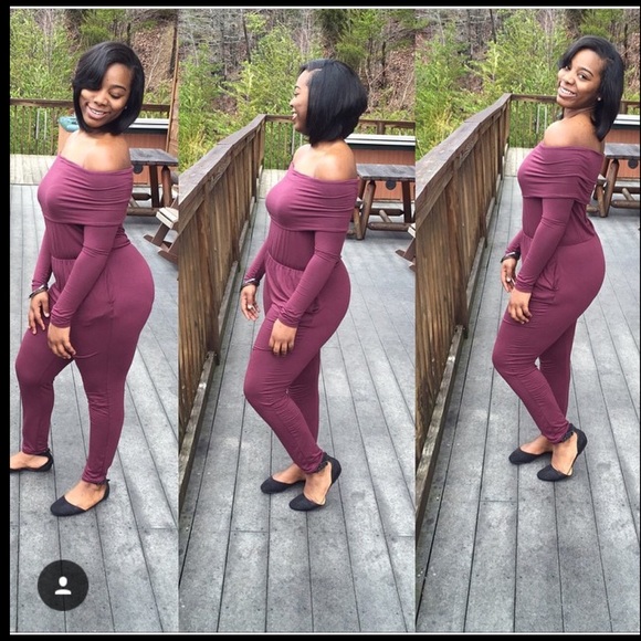 Burgundy Romper