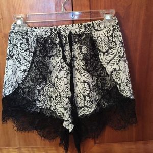 Never worn Windsor black lace printed shorts