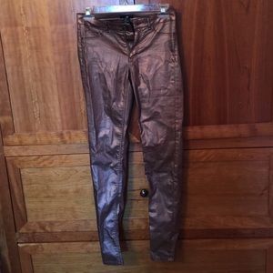 H&M bronze stretch jeans