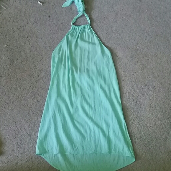 Seafoam halter dress