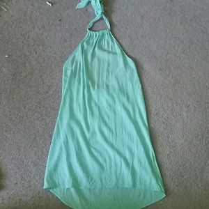 Seafoam halter dress