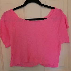 Victoria's Secret PINK hot pink crop top