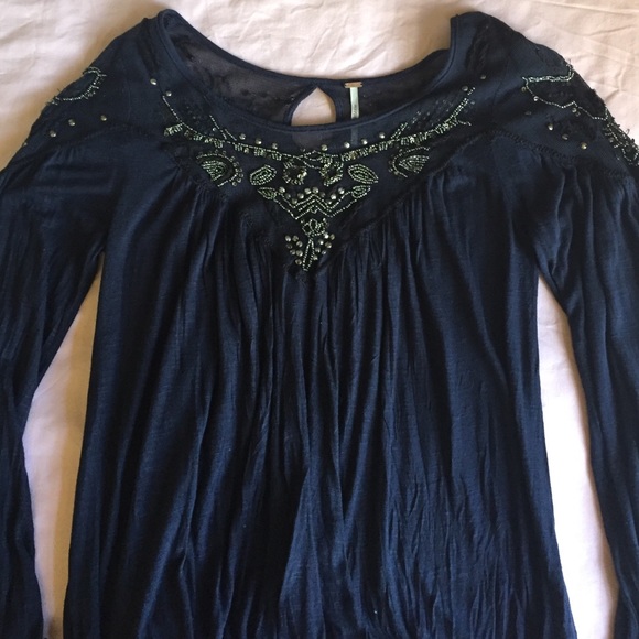 Free People long sleeve peasant top