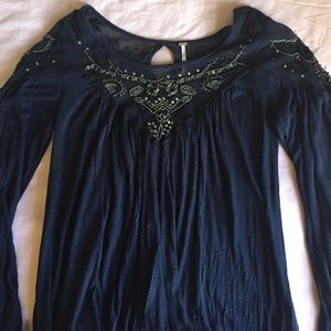 Free People long sleeve peasant top