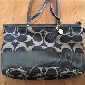 Denim Coach Tote Bag
